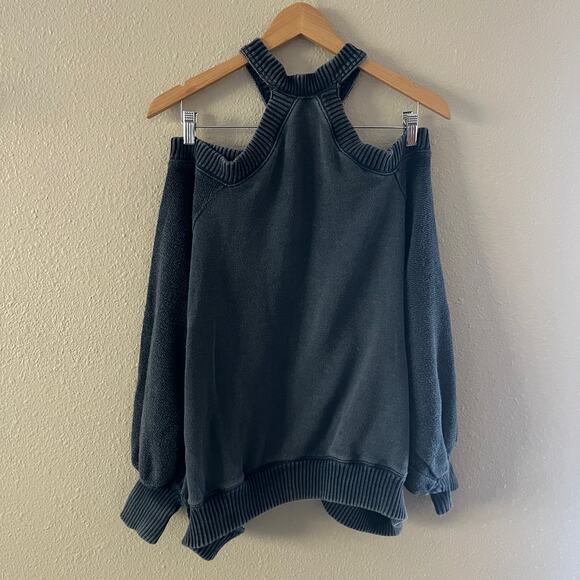 Free People These Shoulders Pullover Slouchy Cold shoulder - Picture 2 of 7